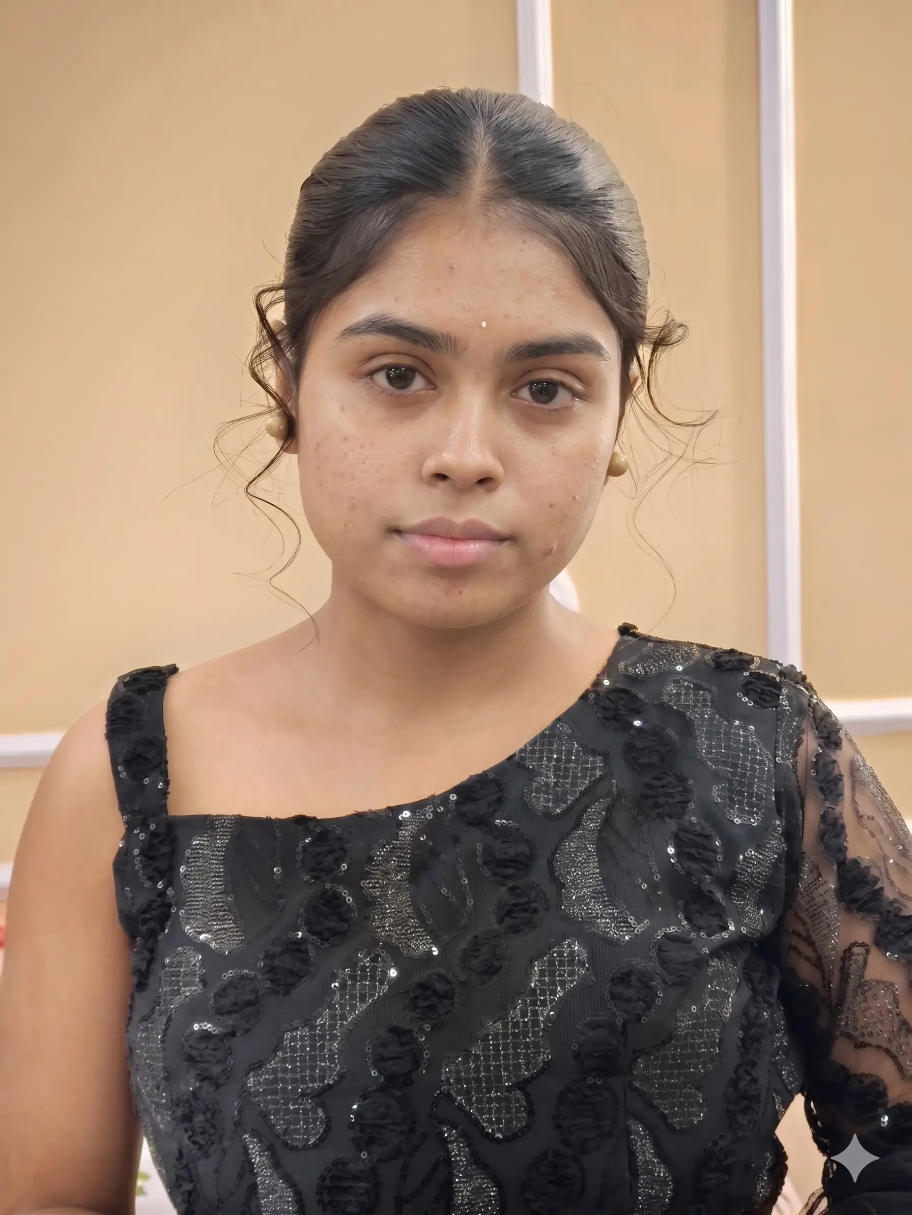 Before makeup look for party makeover model one